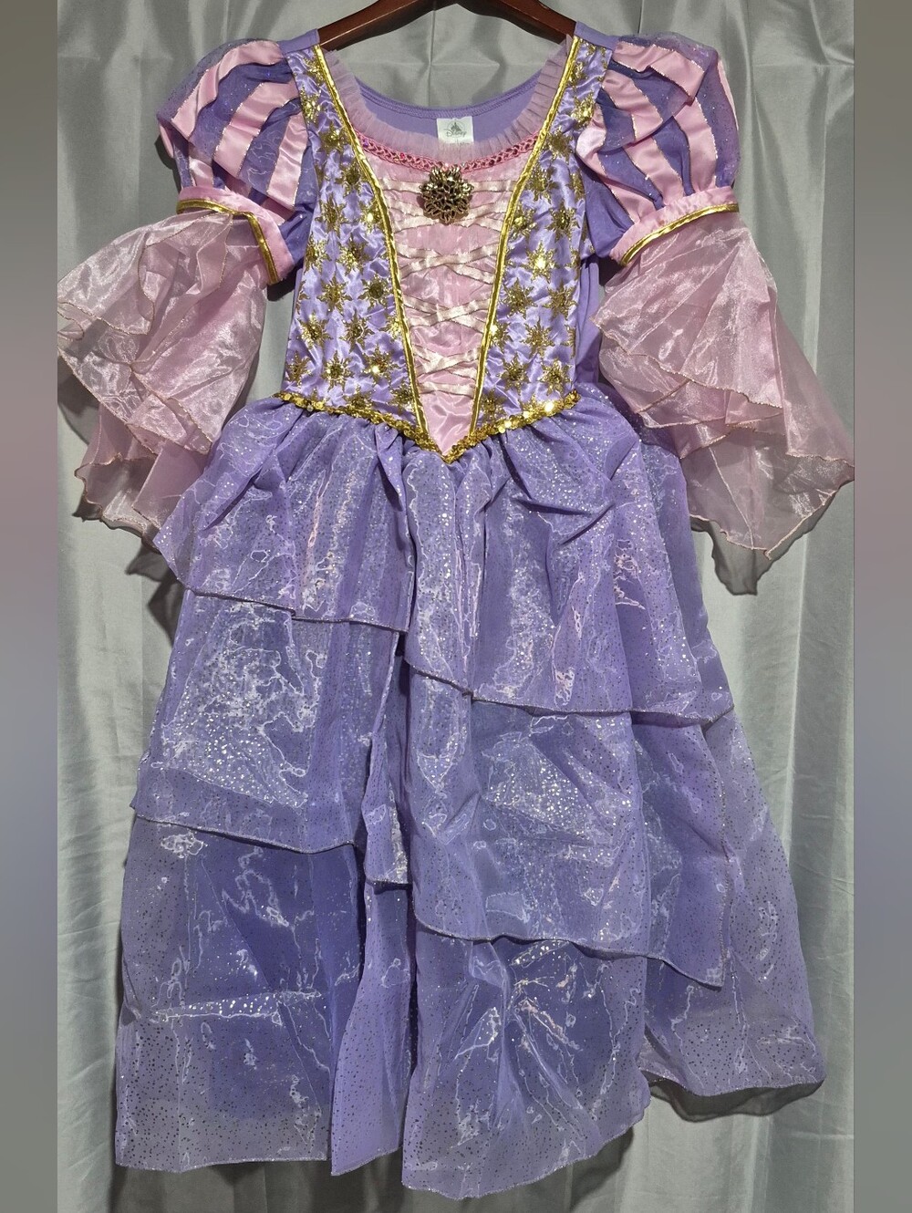 Disney Princess Rapunzel Costume with Metal Crown